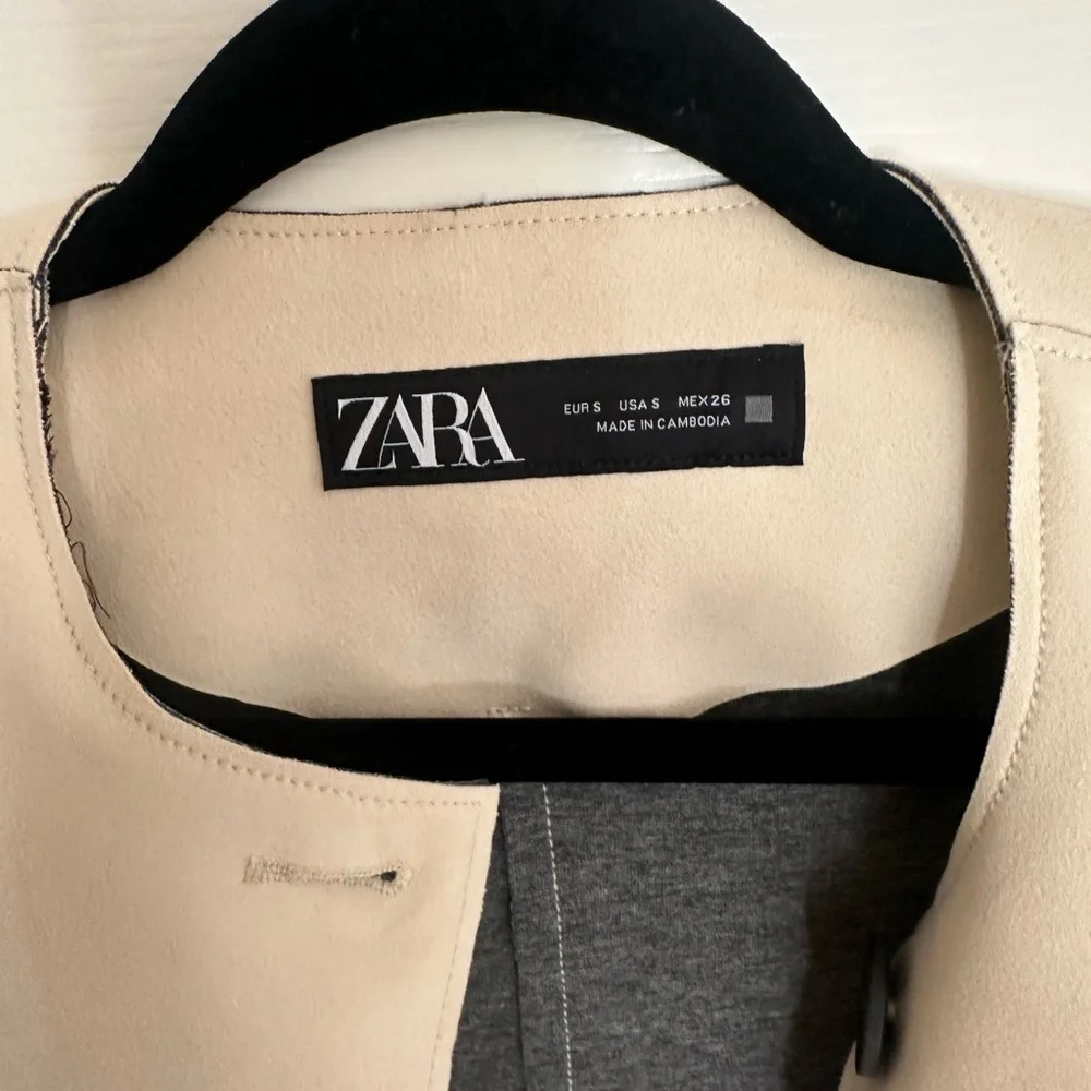 NWOT ZARA Faux Suede Cropped Jacket - Picture 11 of 13